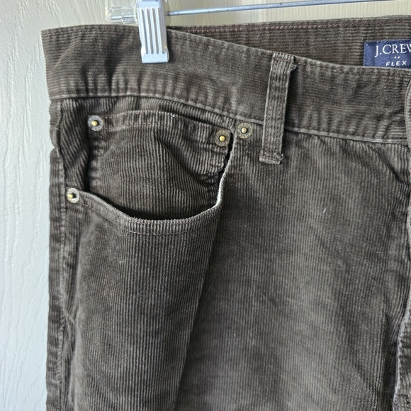 J.Crew Men's Corduroy Pants 32x32 Green Straight Leg Flex Retro - Picture 6 of 12